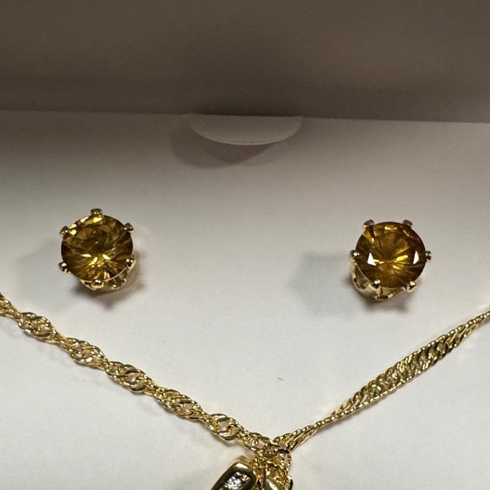Charter Club NWT Gold-Tone Necklace and Earring Set - Picture 4 of 6